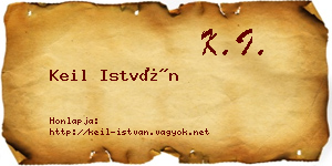 Keil István névjegykártya